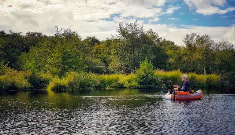float tube, pike fishing, belly boat, Pike fishing