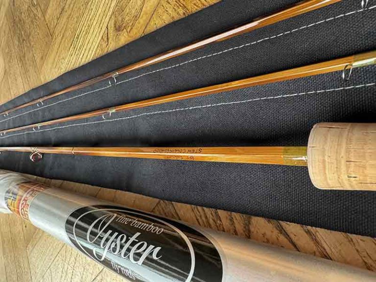 Trout Fishing, Bamboo fly rod, how to build, finished rod, Oyster fly rod