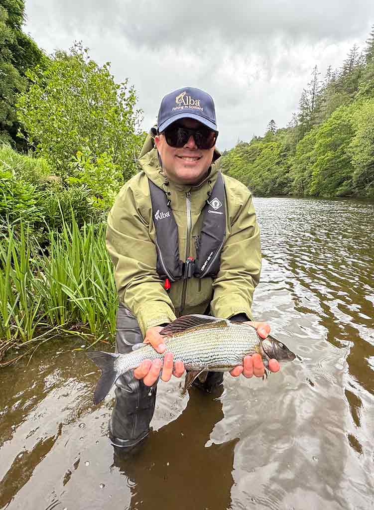 Grayling Fishing, River Tweed, High water, spate, Euronymphing, Sage ESN