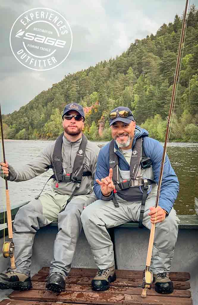 Father and Son, Salmon Fishing, Rivers Scotland, River Spey